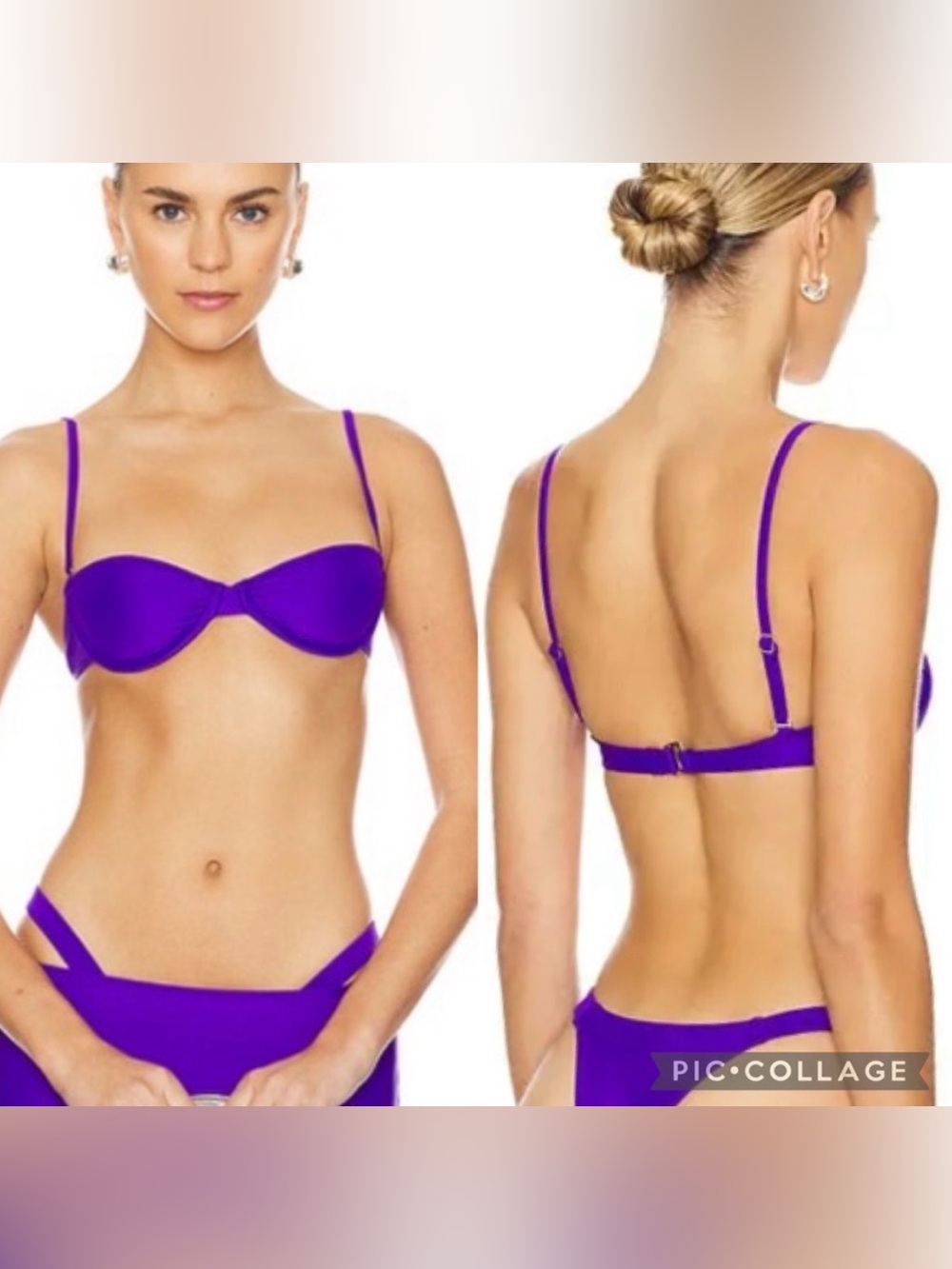 NEW Melissa Simone Melina Top in Purple Size Small Beach